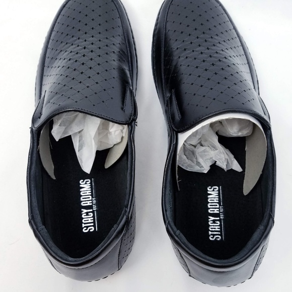 Stacy Adams Mens Loafers Shoes 8.5 M Black Slip On - Picture 4 of 8